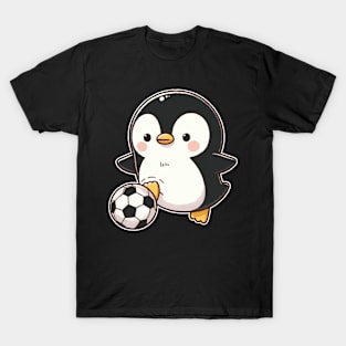 penguin as soccer player with soccer T-Shirt